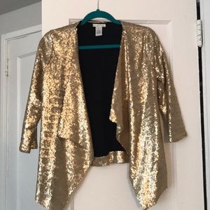 Gold Sequin Blazer